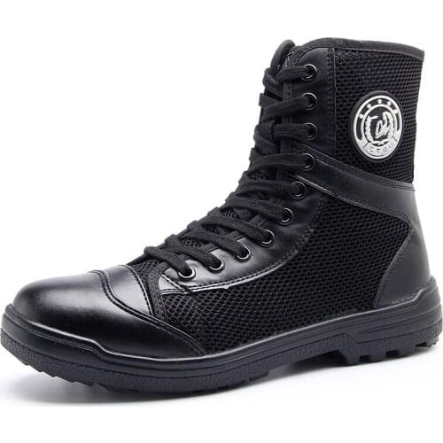 Security Personnel Men Boots Military Training Shoes Wild Climbing Shoes Collision Prevention