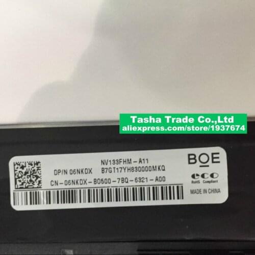 13.3" For DELL P69g LCD Screen Touch Digitizer Assembly NV133FHM-A11 FHD