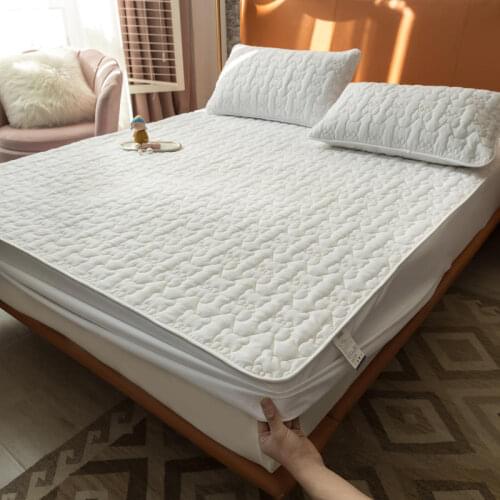 1 Pc Fitted Sheet Warm Skin Friendly Bed Sheet Thickened Cotton Bedspreads Queen/King Size Sheet Mattress Protective Cover