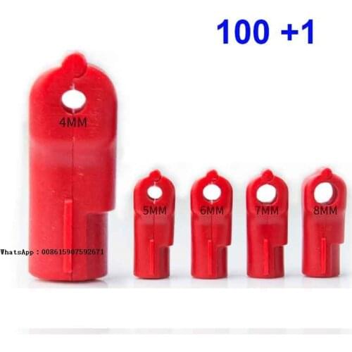 100 pcs / lot 4 5 6 7 8 mm EAS Lock for anti theft hook Security Hook STOP LOCK Magnet Lock Key + 1 piece Detacher key