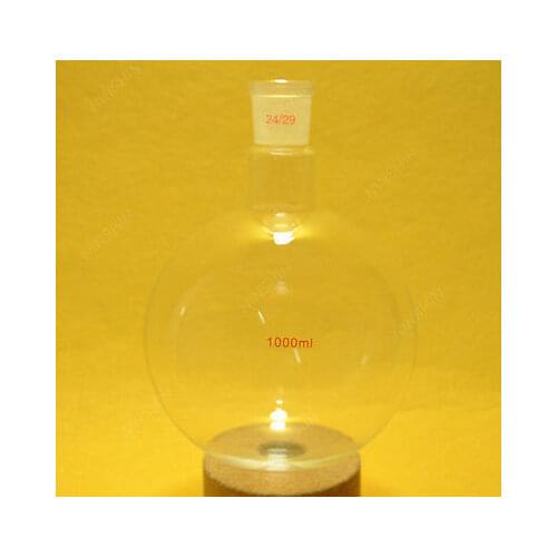 1000ml,24/29,1-neck,Round Bottom Glass Flask,Single Neck,1L ,Lab Boiling Flask