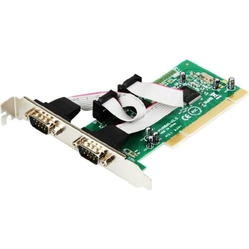 2 Port RS232 RS-232 Serial Port COM DB9 to PCI Card Adapter Converter MCS 9865 Serial industry