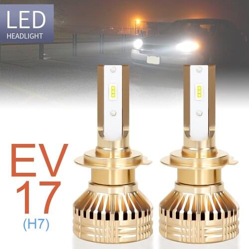2pcs H7 Car LED Headlight Bulbs 12000LM 6000K White Super Bright TX3570 Chip Car Headlamp IP67 Waterproof for Car Truck SUV RV