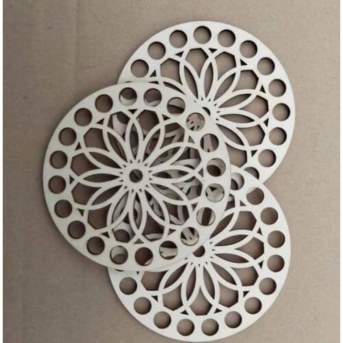 20pcs Natural Wooden Basket Bottom for Crochet Wood Stitch Wooden Base