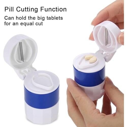 3IN1 Pill Cutter Tablet Crusher Multi function Pill Organizer Storage Container Box Medicine Pill Breaker Slicer Chopper Divider