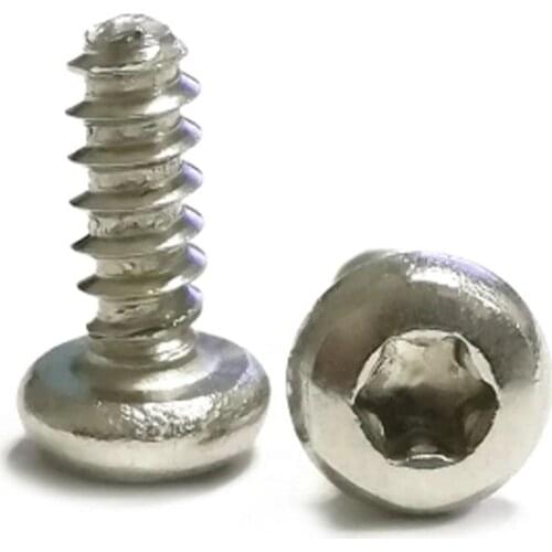 30pcs M2.2 M2.6 304 stainless steel Flat tail screw Pan head Internal plum screws Torx Round heads 4mm-10mm Long