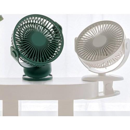 4000mAh Mini Portable Summer Cooling Fan Desktop Clip Home Office 4 Gears Fan Removable Grille Dual-Purpose Fan