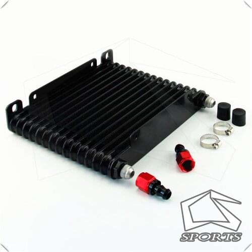 8-AN-32MM-15-ROW-ENGINE-TRANSMISSION-RACING-COATED-ALUMINUM-OIL-COOLER-Fitting