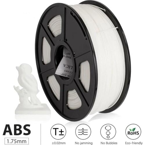 ABS 3D Printer Filament Fast Delivery 1.75mm 1kg 100% no bubble abs filament with Spool Eco-friendly 3D Pen Printing Material