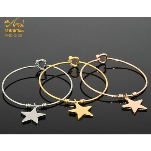 ANIID Fashion Pentagram Bracelet Stainless Steel Coff Bangles For Women Charm Jewelry Gold Designer Wholesale Party Gifts 2021