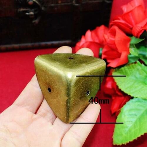 Antique Style Metal Box Corner Iron Protection Case Edge Guard Corner Cover,Wooden Box Corners,Bronze Tone,40mm,1Pc