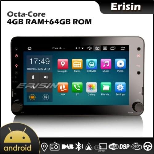 Erisin EU Warehouse 8120 7" Android 10.0 DSP CarPlay Android Auto TPMS DAB Car Radio for Alfa Romeo Spider 159 Brera Sportwagon