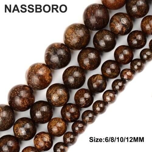 Natural Bronzite Stone Beads Charms Round Loose Spacer Beads For Jewelry Making Handmade/Diy Bracelet Necklace 4/6/8/10/12MM