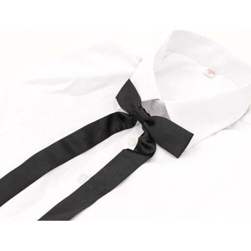 Necktie Japanese Ladies Womens Uniform Fancy Neck Wear Sheriff Ribbon Uniform Bow Tie Bowknot Party Adjustable Officer