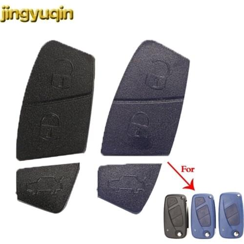 Jingyuqin Remote Car Key Shell Button Pad For Fiat Punto Panda Stilo 2/3 Buttons Blue Black Key Pad Case Fob Replacement