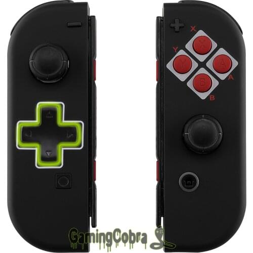 NES Style Soft Touch Controller Housing (D-Pad Version) w/ Full Set Buttons Replacement Shell for Nintendo Switch Joy-Con