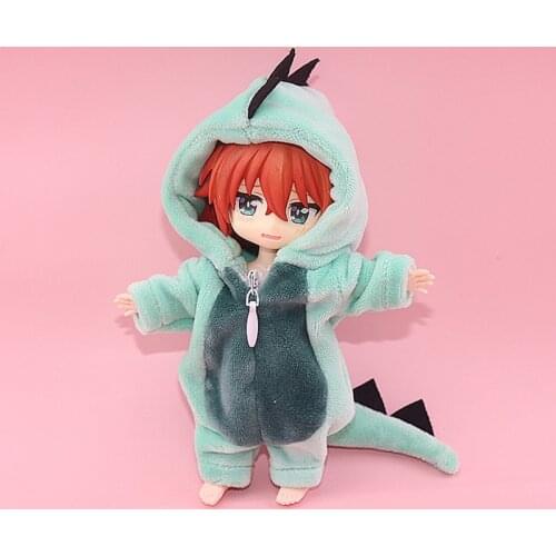 Doll Clothes 1/12 Bjd Doll Accessories Cartoon Dinosaur Clothes Fit for Ob11/GSC Girl Play House Dress Up Toy Not Include Doll