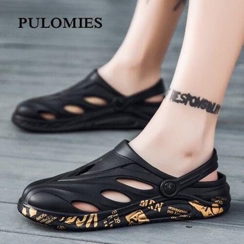 Summer Men Slippers Clogs Quick Dry Garden Casual Shoes Beach Waterproof Sandals Antiskid Slipper Men Flip Flops Size 40-47