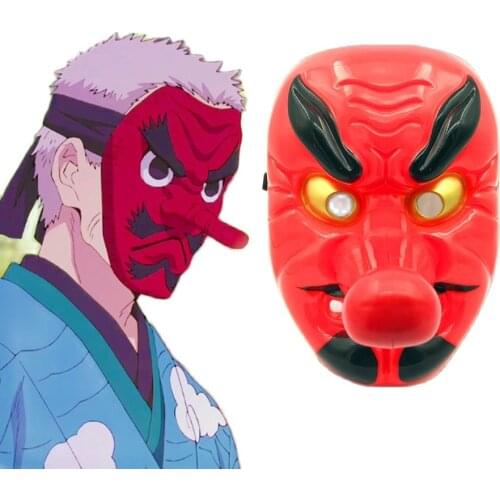 High-Q Unisex Anime Demon Slayer: Kimetsu no Yaiba Mask Cosplay Costumes Urokodaki Sakonji Masks & Eyewear Halloween Party Mask