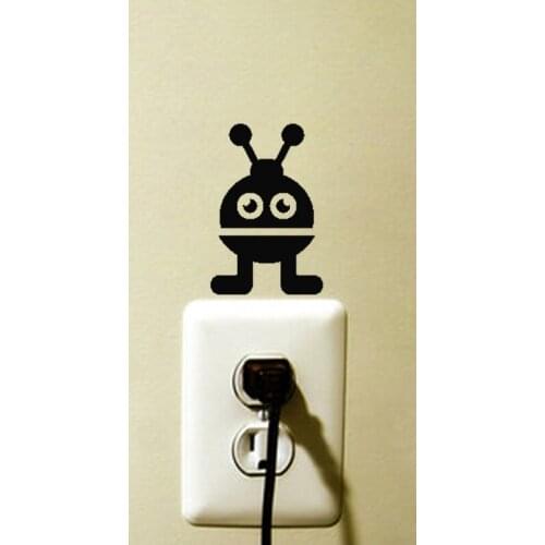 Fashion Art Robot DIY Switch Sticker Living room Bedroom Decorative Wall Stickers Vinyl Murals JG3625