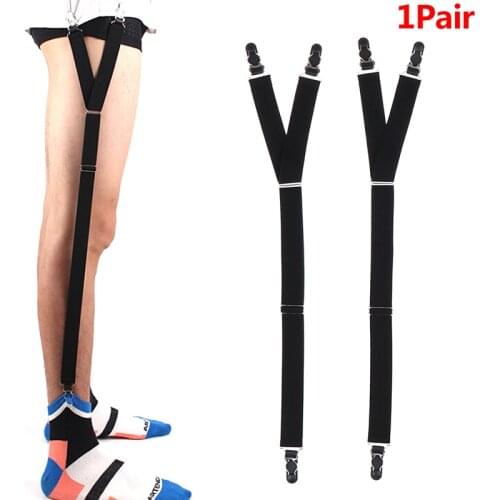 Male Shirt Stays Garter Belt Suspenders Elastic Men Braces for Shirt Holder Tirantes Adjustable Socks Fastener Suspender