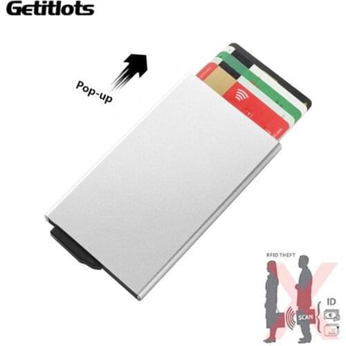 2021 New Hot Sale Card Holder Wallet Pop-up Design Luxury Anti-theft Smart ID Business Card Case Wallet Thin Unisex Cards Holder
