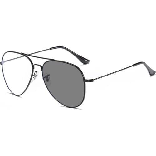 Fashion Stainless Steel Pilot Photochromic Reading Sunglasses Women Men Driving Travel Outdoor Presbyopia Glasses Magnifier