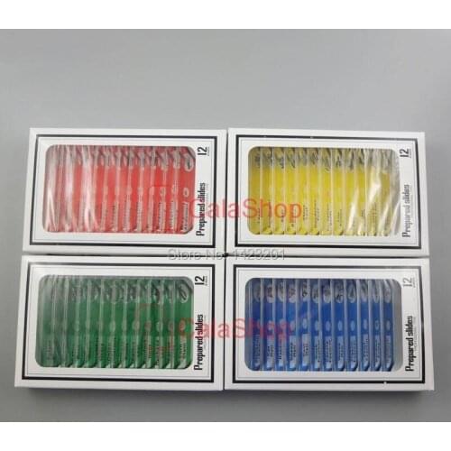 One Set Microscope Slides Animals Insects Plants Plastic Prepared Flower hair