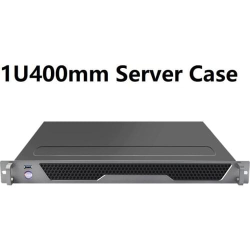 1U400 industrial control chassis Aluminum panel supports ATX motherboard flex small 1U power supply compatible with full height