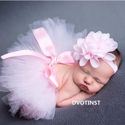 Dvotinst Newborn Photography Props Baby Outfit Princess Baby Tutu Skirt Headband Fotografia Accessories Studio Shoots Photo Prop
