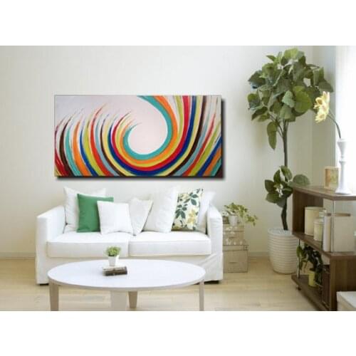 Hand Painted Abstract Oil Paintings On Canvas Red Black White Modern Oil Painting 1pc Home Decoration Wall Art For Living Roon