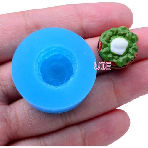 GYL181U 15.4mm Hamburger Silicone Mold Fondant Cake Decoration Candy Resin Clay Earrings Necklace Craft Soap Candle FOOD SAFE