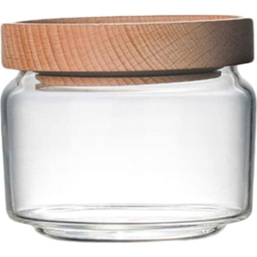 Glass Storage Jar Transparent Glass Food Storage Jar Kitchen Coffee Spice Storage