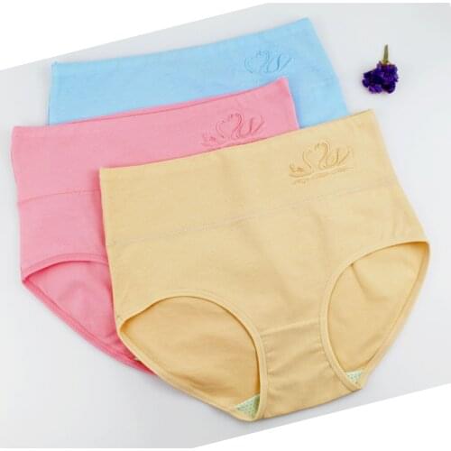 Cotton Plus-sized Womens Panties Cotton High Waisted Plus-sized Loose Fit Fat Mama Fat mm Briefs
