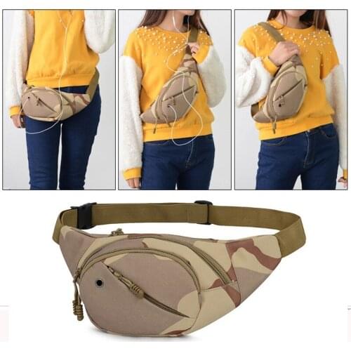 Outdoor Camouflage Waist Crossbody Nylon Bag Pack Large Capacity Tactical Military System Changable Belt