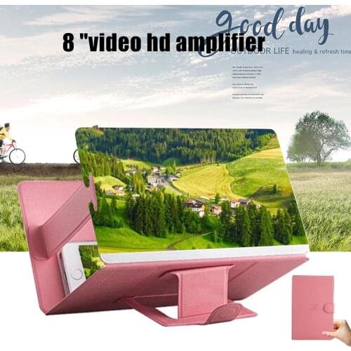 Universal Mobile Phone Holder Screen Magnifier For iPhone 12 11 XR 3D Enlarger Desktop Magnifying Video Amplifier Bracket Stand