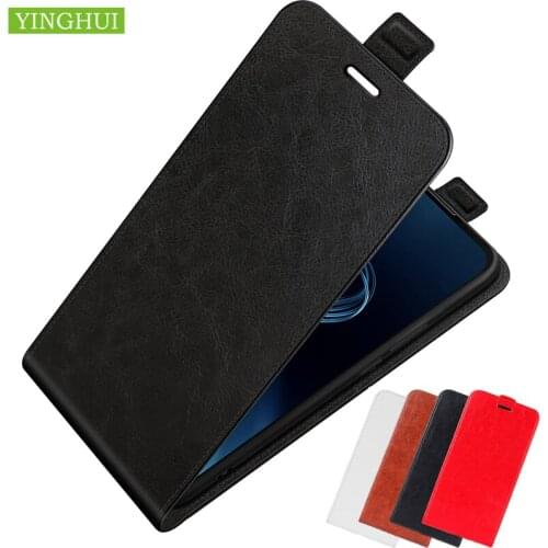 Vertical Cover Bag With Card And Stand For Asus Zenfone 8 Flip ZS590KS ROG Phone 5 Leather Magnetic Silicone Protect Phone Case