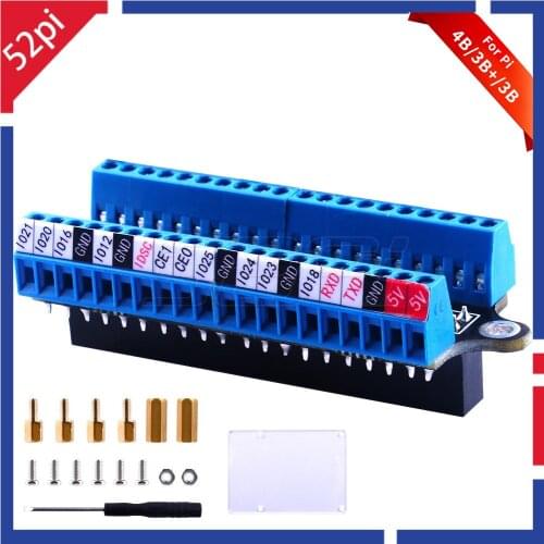 Raspberry Pi Mini GPIO Screw Terminal Hat With Screwdriver Nuts For Raspberry Pi 4B/3B+/3B/2B/1B+/Zero/Zero W