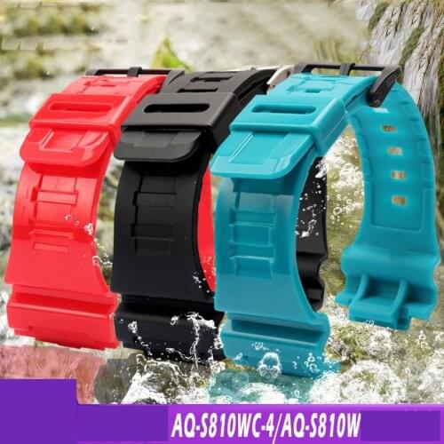 High Quality Replacement Strap Watch Band For Casio G-shock AQ-S810W AEQ-110W AQS810W Fashion Silicone Wrist Strap WatchBands