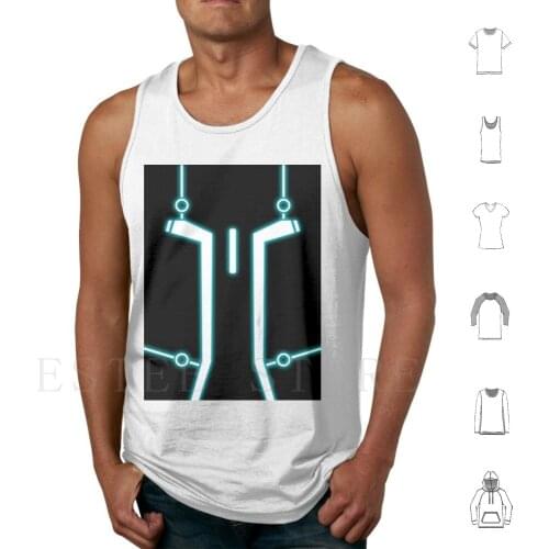 I Am Not A Program! Tank Tops Vest Sleeveless Nerdy Geeky Fun Program Programs User Glow Glow In The Dark Sci Fi Science