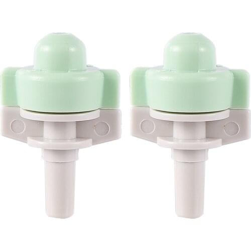 6mm Interface Atomizing Micro Spray Nozzles Single Misting Nozzle Garden Greenhouse Fogger Cooling Humidification Fitting 2 Pcs