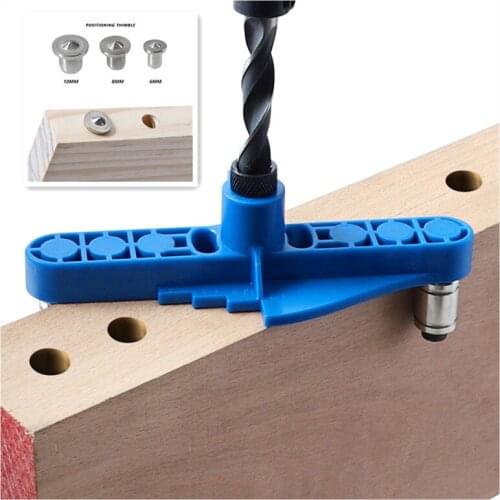 2 IN 1Pocket Hole Jig Drilling Locator Self-centering Drill Guide Woodworking Dowel Jig For Locator Hole Punche Carpentry Tools