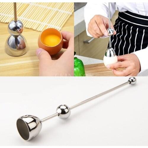 50Pcs/Lot Stainless Steel Egg Cutter Eggshell Breaker Egg Shell Opener Kitchen Tool