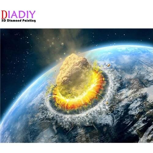 5D DIY Round Drill Full Diamond Painting Space Full Square Diamond Embroidery Universe Scenery Rhinestone Pictures Home Decor