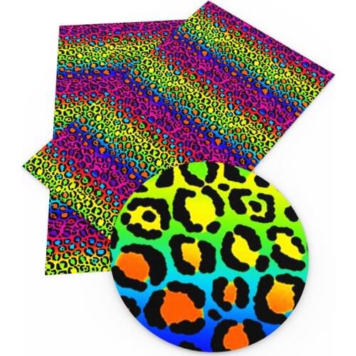 David accessories 20*33cm Flower Feather Cat Faux Synthetic Leather Fabric DIY Sewing Garment Knotbow Bags,1Yc4565