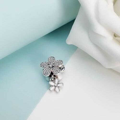Authentic 925 Sterling Silver Beads New Fashion Cherry Blossom Beads Fit Original Pandora Bracelet For Women Diy Jewelry