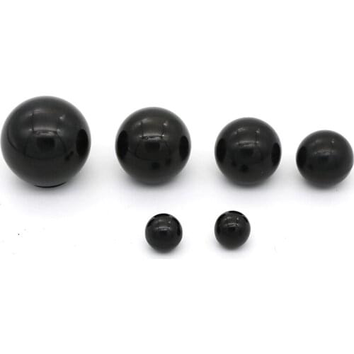 Black Plastic M4/M5/M6/M8/M10 Thread Ball Shaped Head Clamping Nuts Knobs