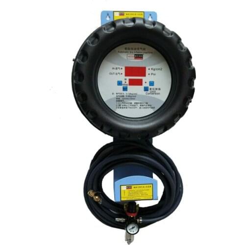 Wall amount digital tire inflator for tire repair shop