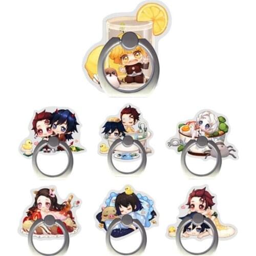 Cartoon Girl Boy Mobile Phone Finger Ring Holder Stand For iPhone XS XR 12 11 For Huawei Mobile Phone Stand Tablet Mount Grip