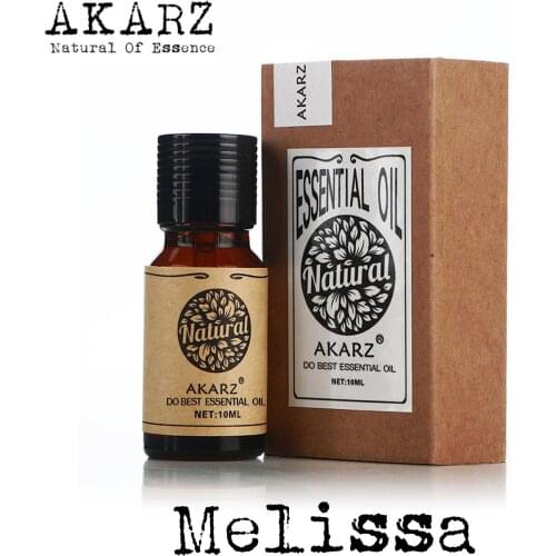Melissa essential oil AKARZ Top Brand body face skin care spa message fragrance lamp Aromatherapy Melissa oil